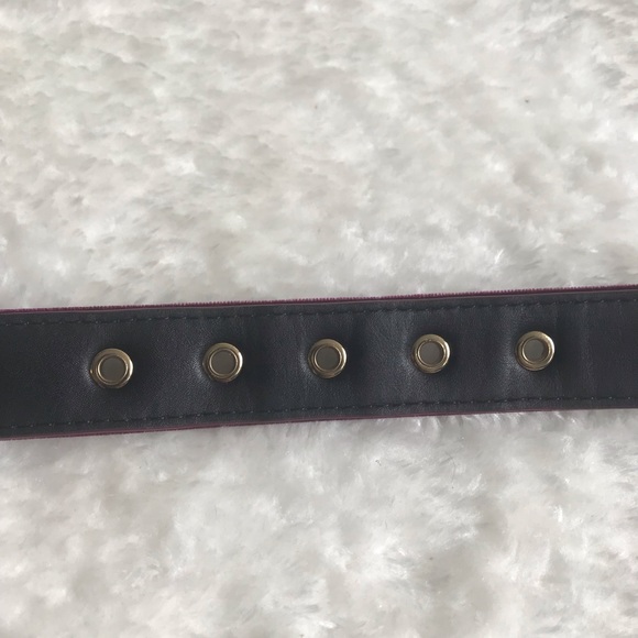 Ann Taylor velvet touser burgundy belt size XS - Picture 3 of 11